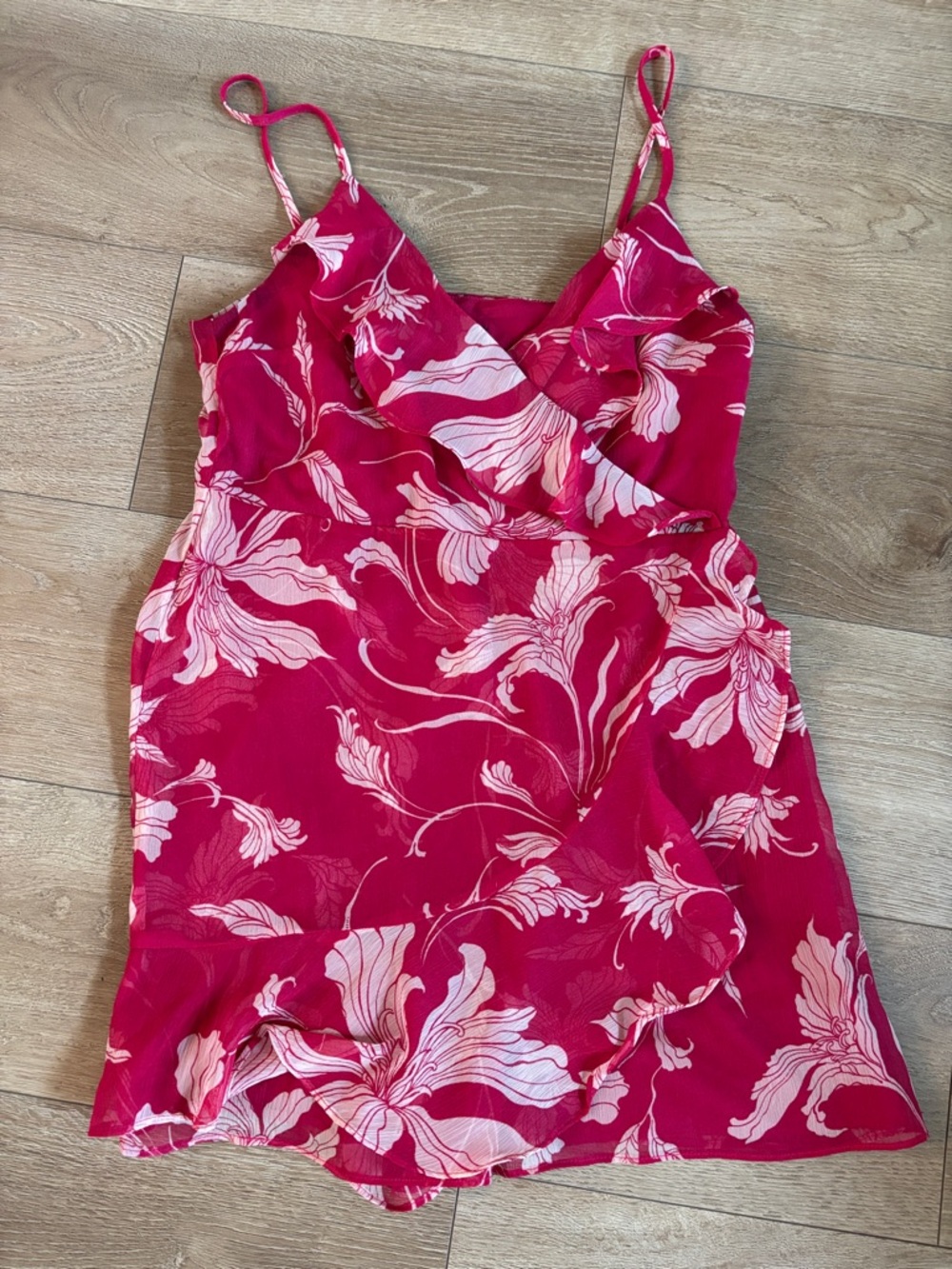 Express Pink Floral Ruffled romper